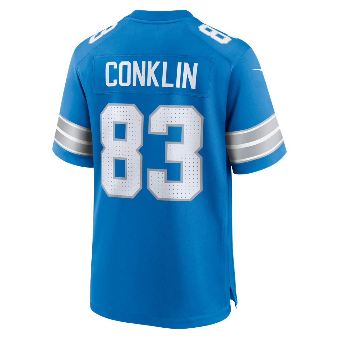 Men's Detroit Lions Tyler Conklin Nike  Blue Team Game Jersey
