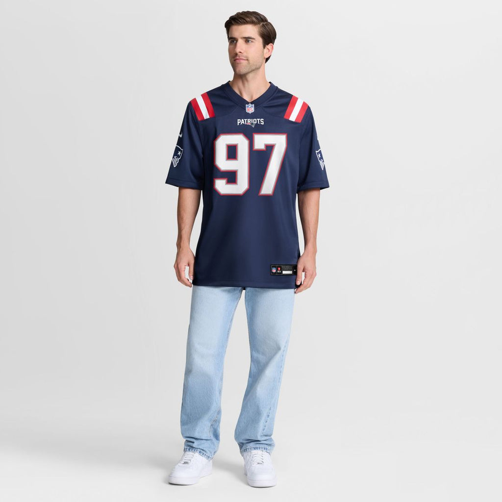 Men's New England Patriots Milton Williams Nike Navy Team Game Jersey