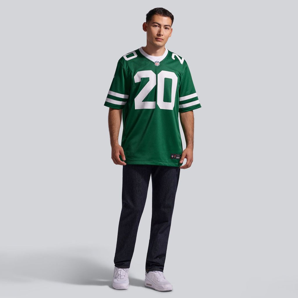 Men's New York Jets Breece Hall Nike Legacy Green Game Jersey