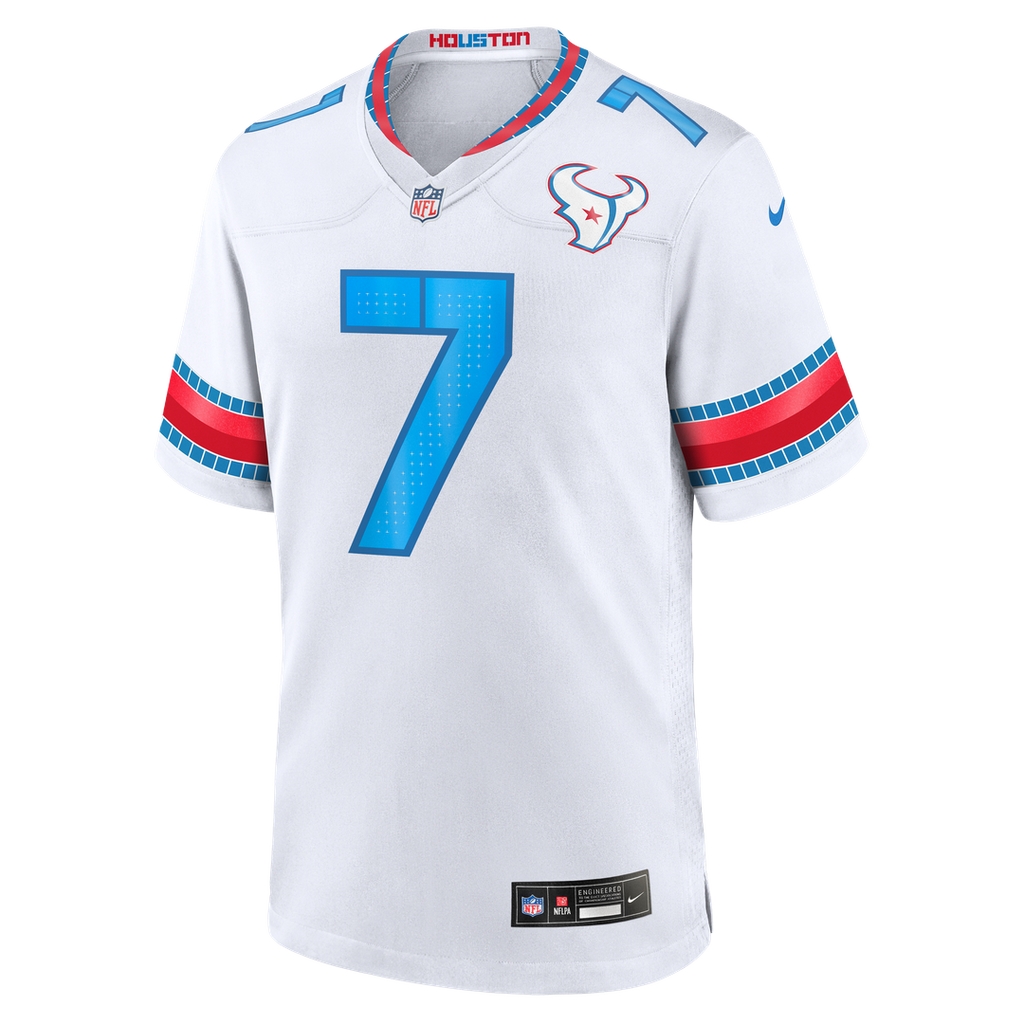 Men's Houston Texans C.J. Stroud Nike White 2026 Rivalries Collection Game Jersey