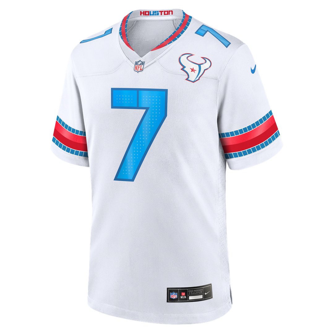 Men's Houston Texans C.J. Stroud Nike White 2026 Rivalries Collection Game Jersey
