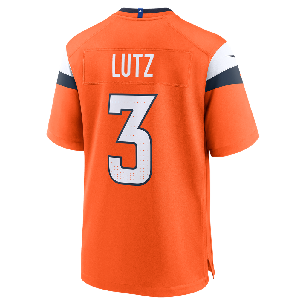 Men's Denver Broncos Wil Lutz Nike  Orange Team Game Jersey