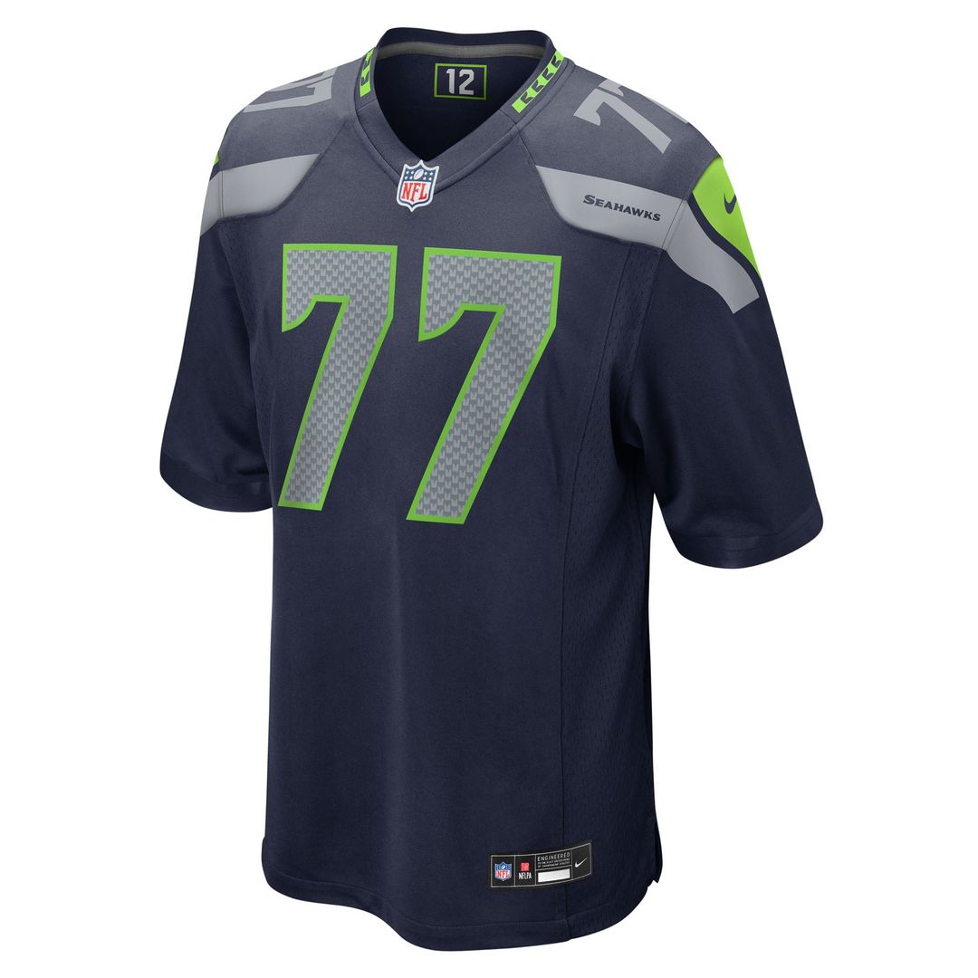 Men's Seattle Seahawks Bryce Cabeldue Nike  College Navy Team Game Jersey