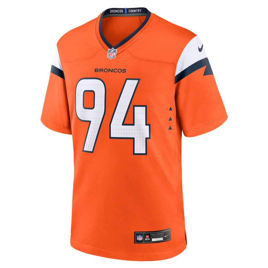 Men's Denver Broncos Jordan Jackson Nike  Orange Team Game Jersey