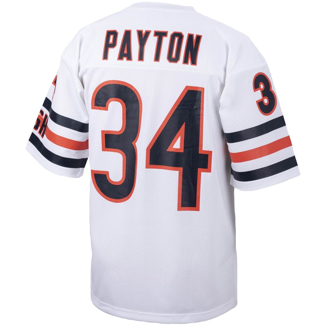 Men's Chicago Bears 1985 Walter Payton Mitchell & Ness White Authentic Throwback Retired Player Jersey