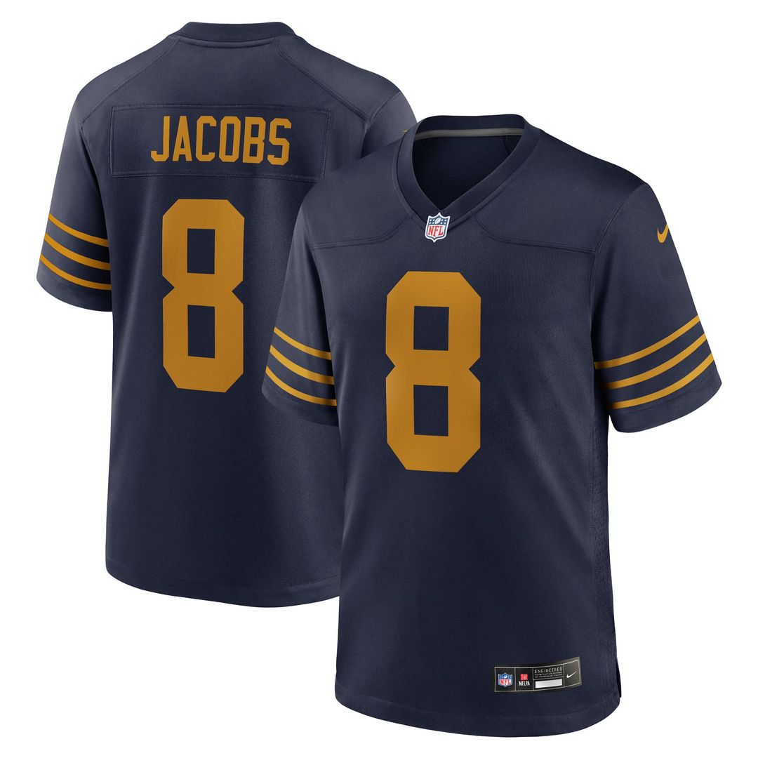 Men's Green Bay Packers Josh Jacobs Nike Navy The 1923 Classic Game Jersey