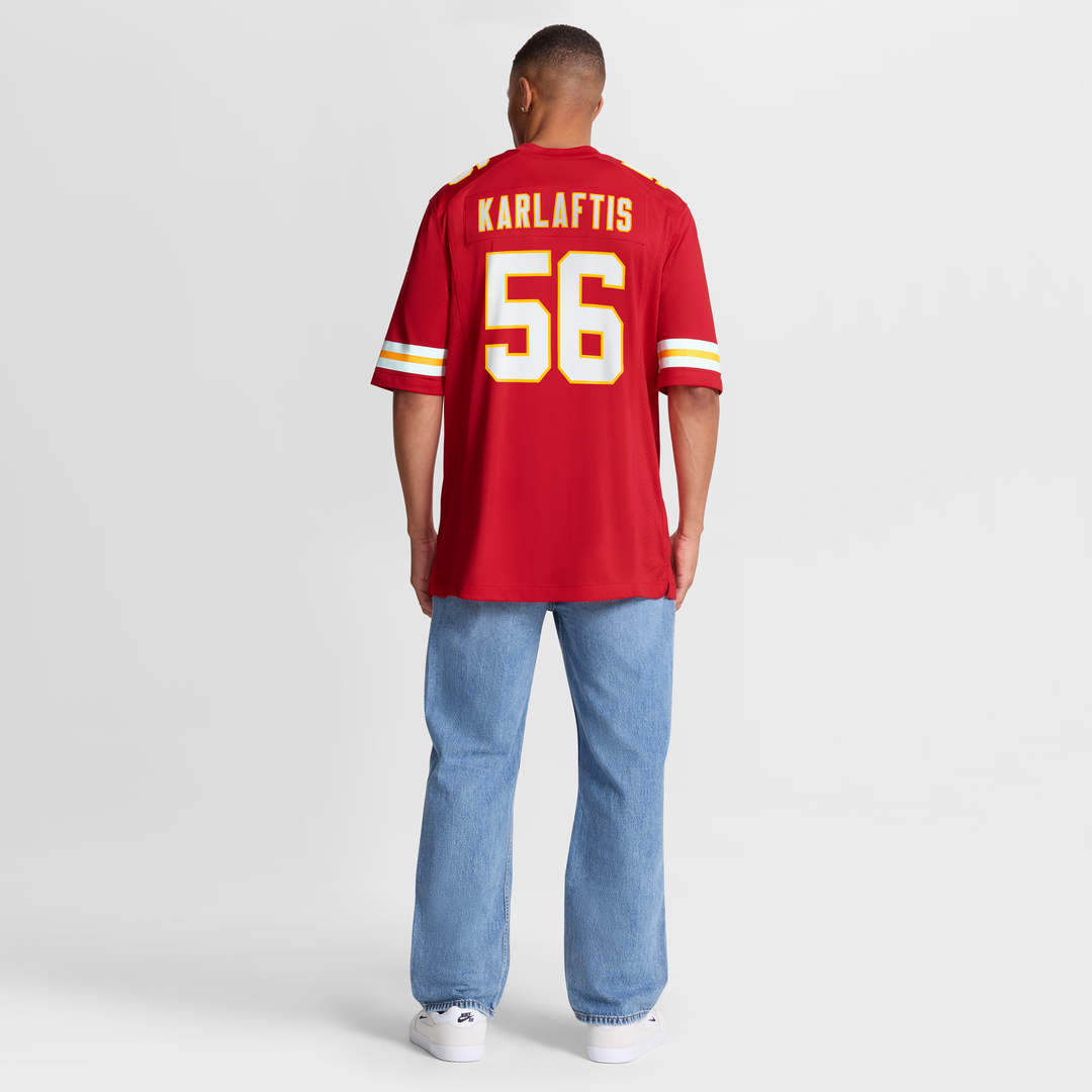 Men's Kansas City Chiefs George Karlaftis Nike Red Player Game Jersey