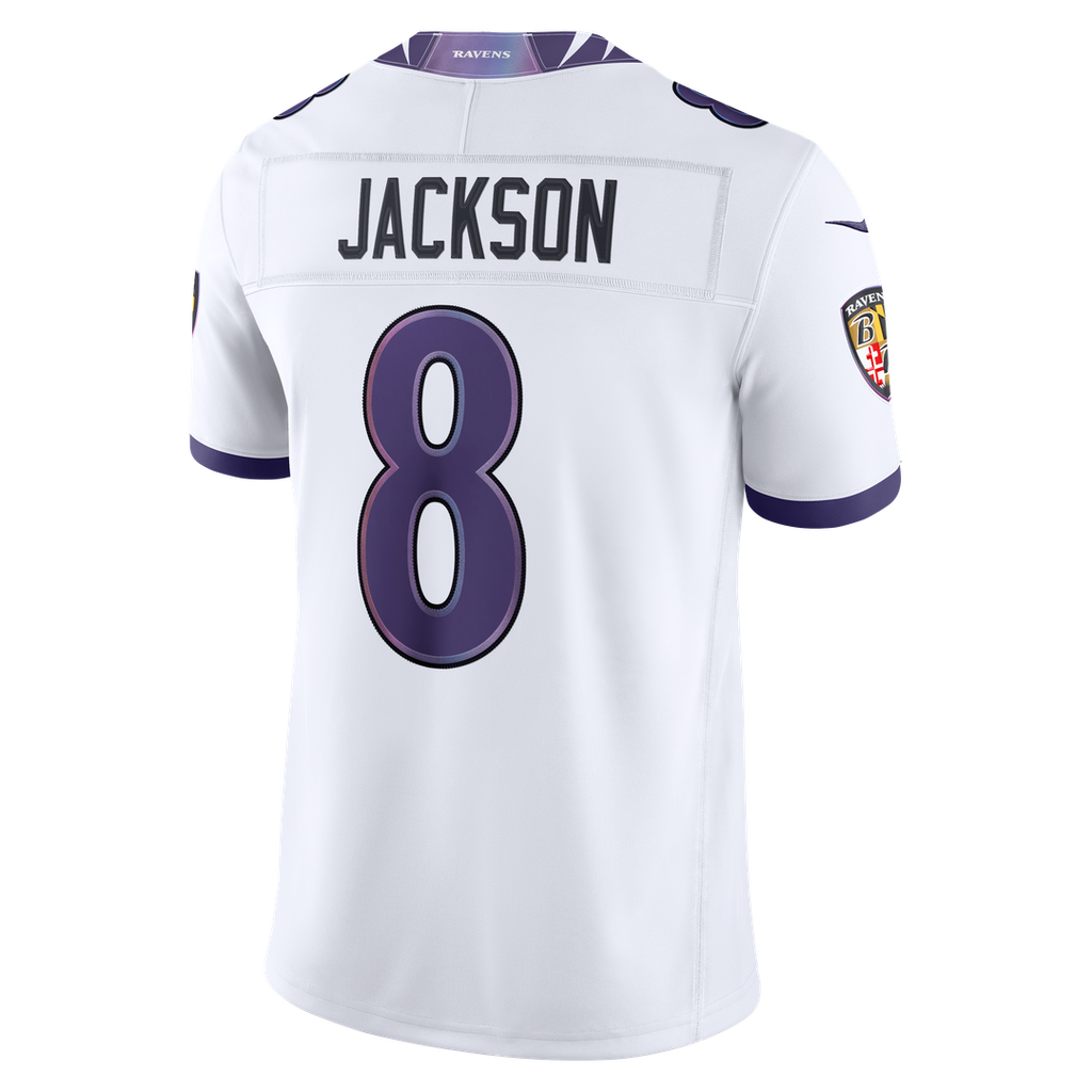 Men's Baltimore Ravens Lamar Jackson Nike White Vapor F.U.S.E. Stitched Limited Jersey