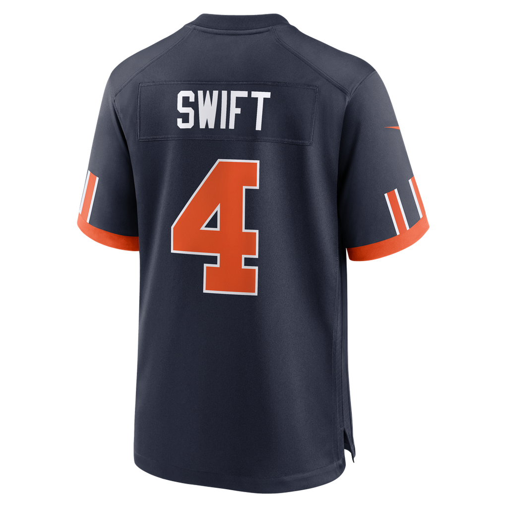 Men's Chicago Bears D'Andre Swift Nike Navy 2026 Rivalries Collection Game Jersey