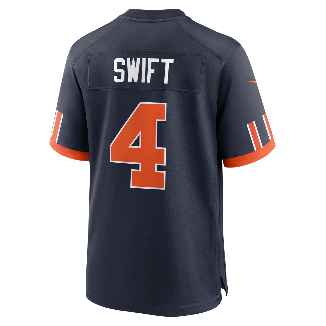 Men's Chicago Bears D'Andre Swift Nike Navy 2026 Rivalries Collection Game Jersey