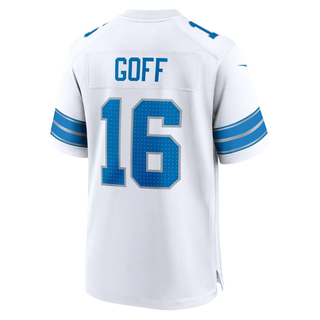 Men's Detroit Lions Jared Goff Nike White Game Jersey