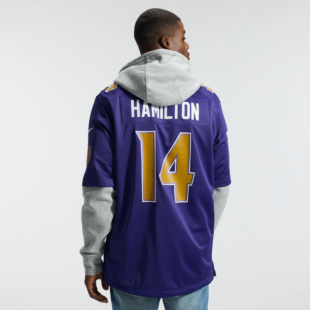 Men's Baltimore Ravens Kyle Hamilton Nike Purple Alternate Game Jersey