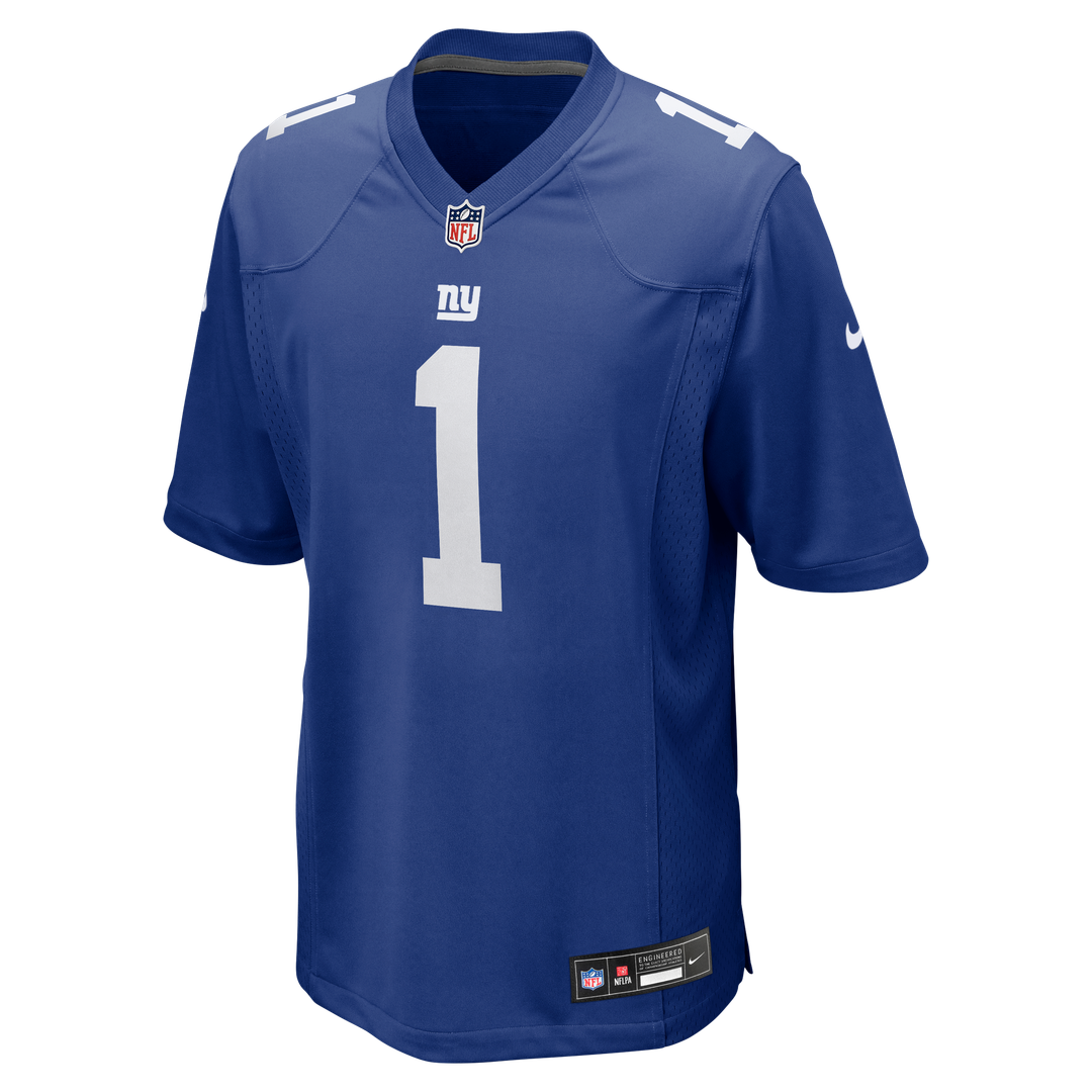 Men's New York Giants Malik Nabers Nike Royal  Player Game Jersey