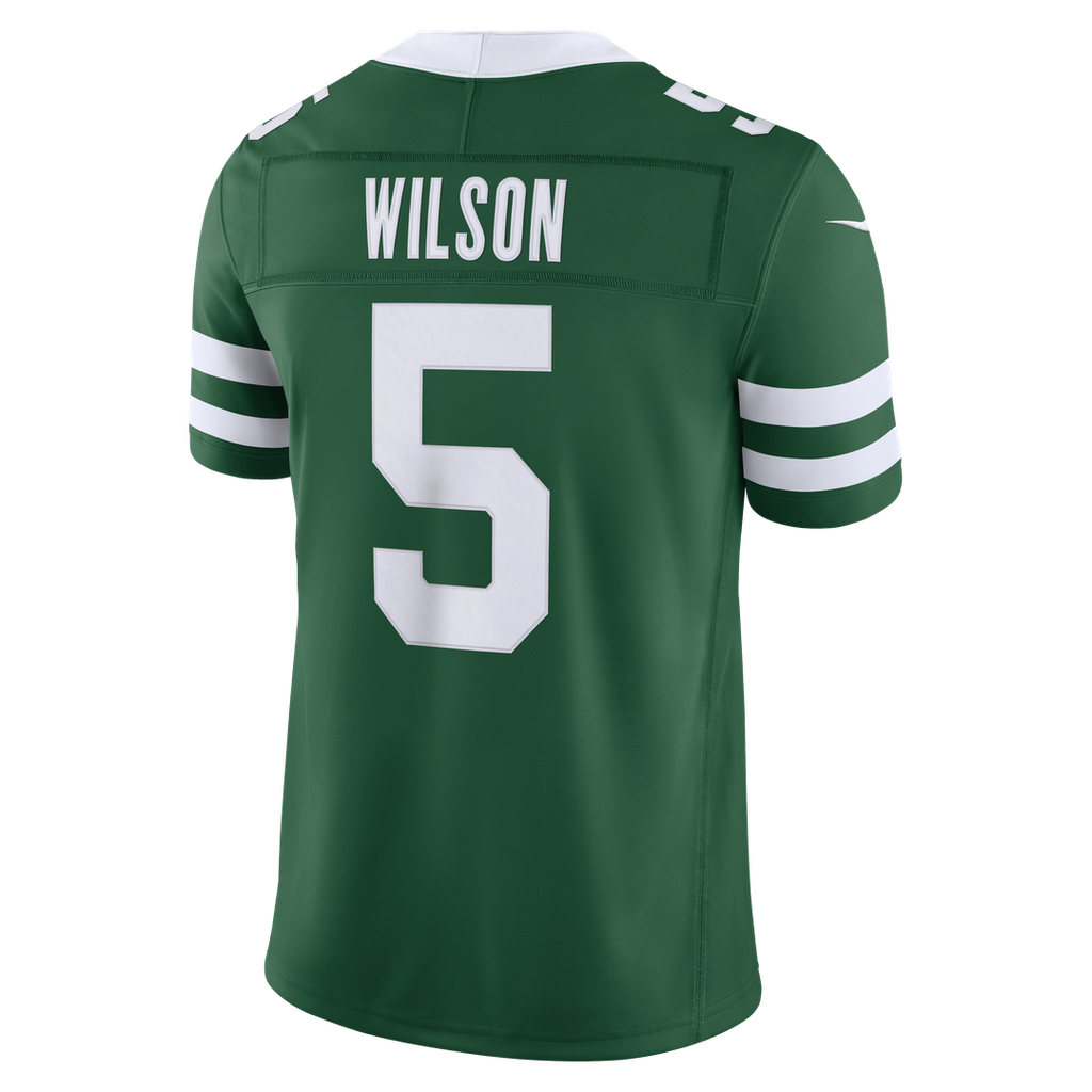 Men's New York Jets Garrett Wilson Nike Legacy Green Team Vapor F.U.S.E. Stitched Limited Jersey