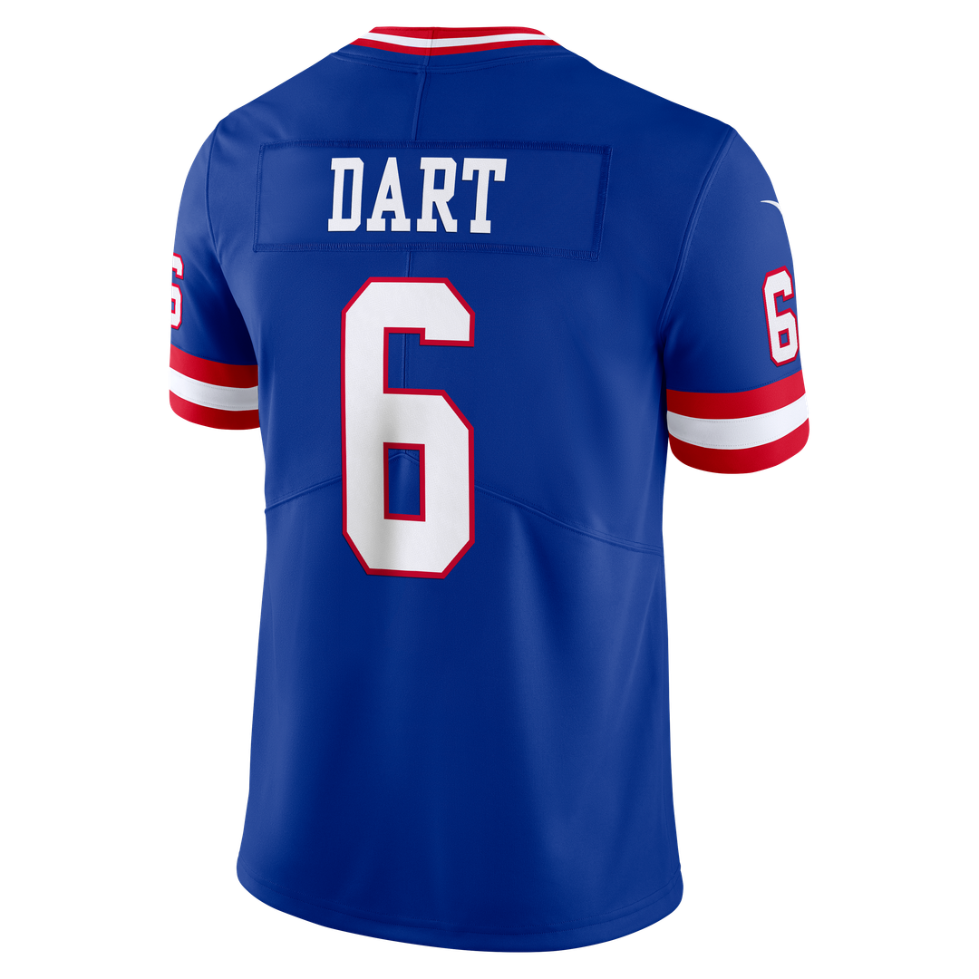 Men's New York Giants Jaxson Dart Nike Royal Legacy Vapor Untouchable Stitched Limited Jersey