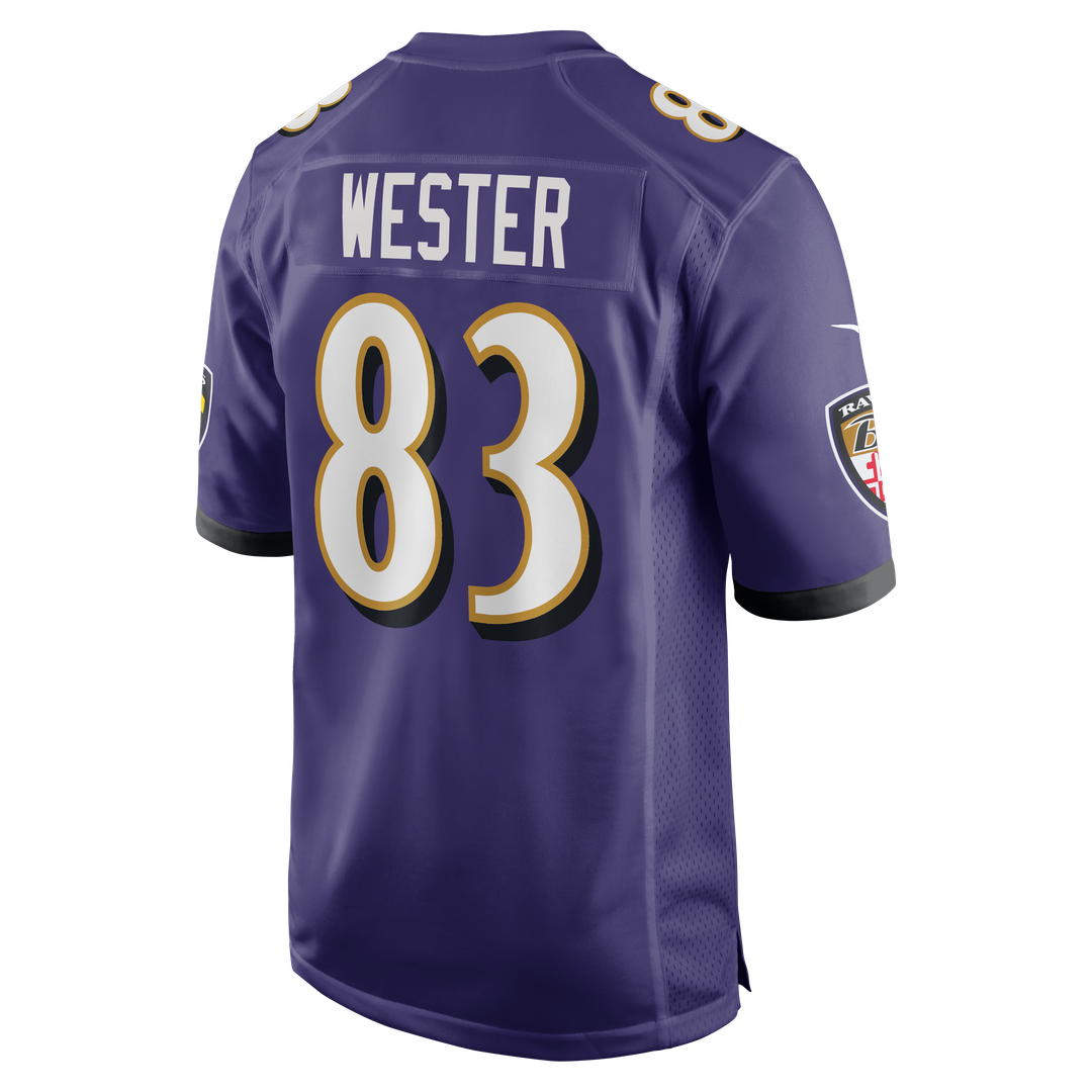 Men's Baltimore Ravens LaJohntay Wester Nike  Purple Team Game Jersey