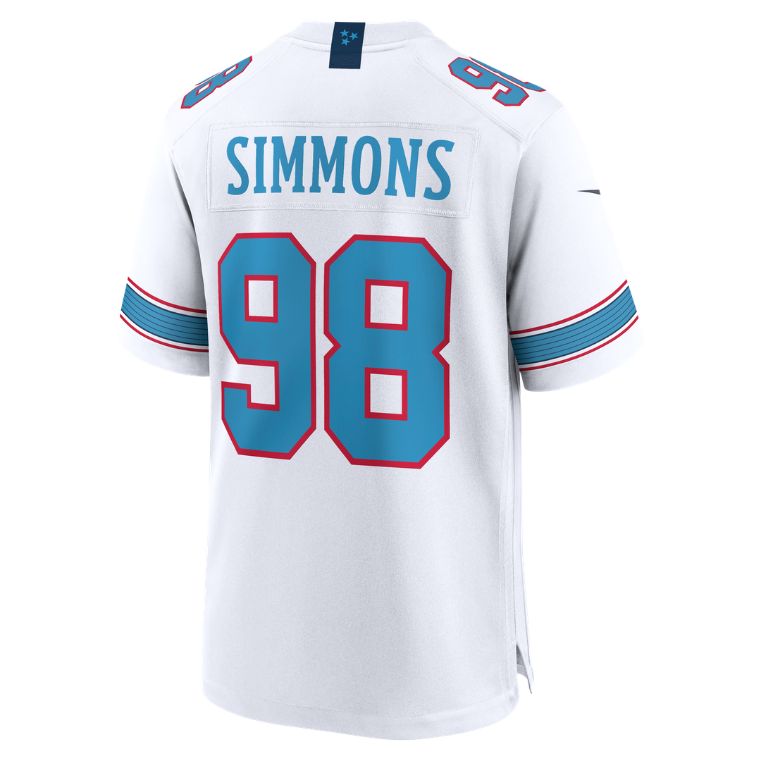 Men's Tennessee Titans Jeffery Simmons Nike Light Blue Game Jersey