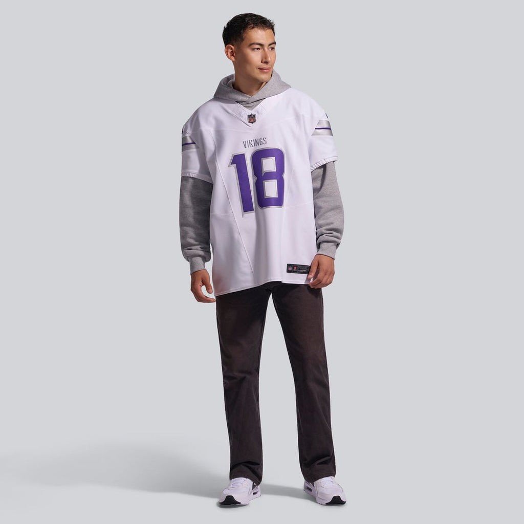 Men's Minnesota Vikings Justin Jefferson Nike White Alternate Vapor F.U.S.E. Elite Player Jersey