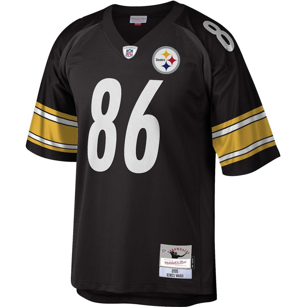 Men's Pittsburgh Steelers Hines Ward Mitchell & Ness Black Legacy Replica Jersey