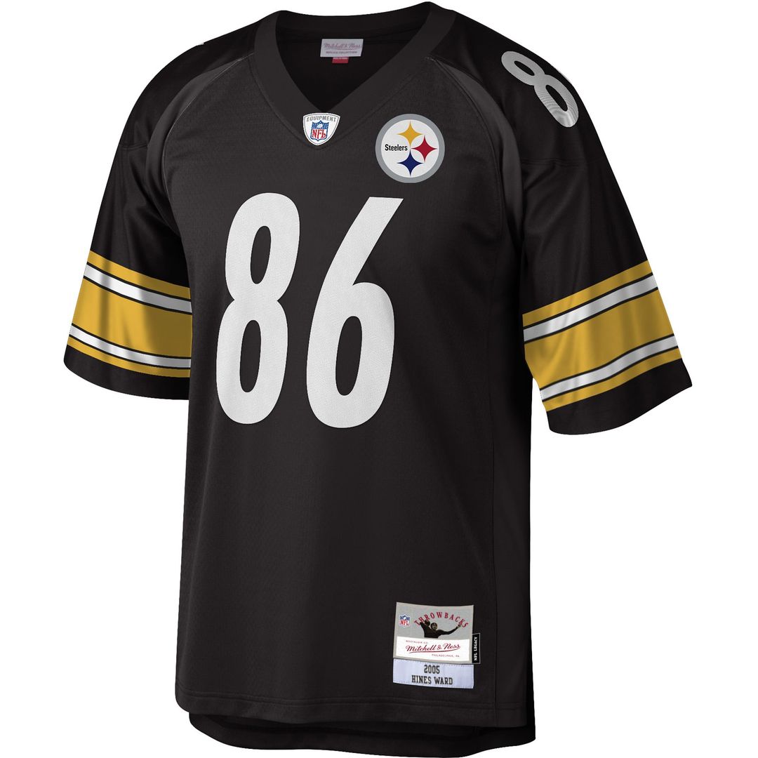 Men's Pittsburgh Steelers Hines Ward Mitchell & Ness Black Legacy Replica Jersey