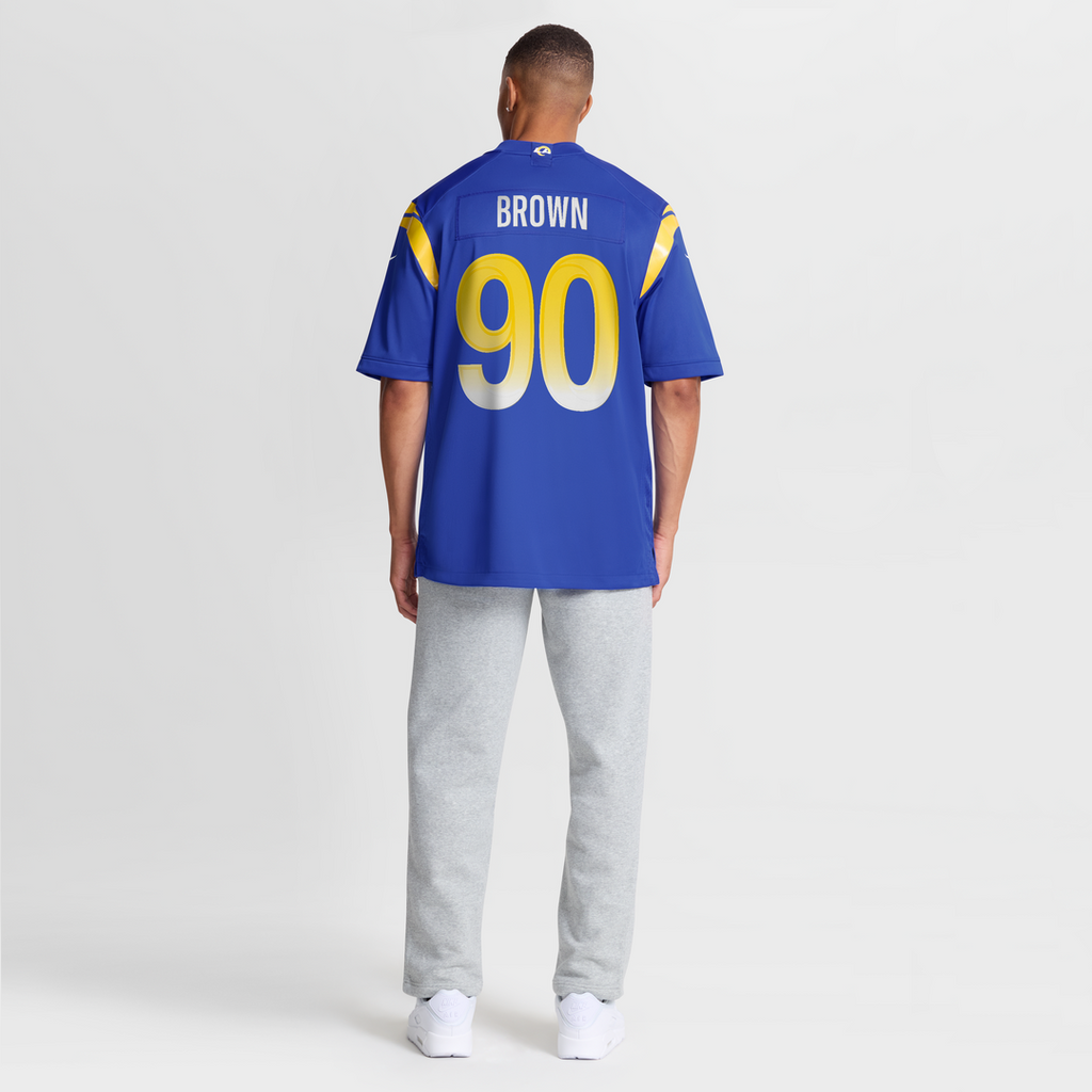Men's Los Angeles Rams Earnest Brown IV Nike  Royal Team Game Jersey