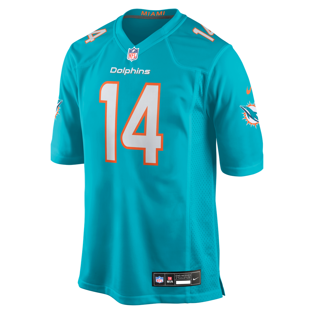 Men's Miami Dolphins Quinn Ewers Nike  Aqua Team Game Jersey