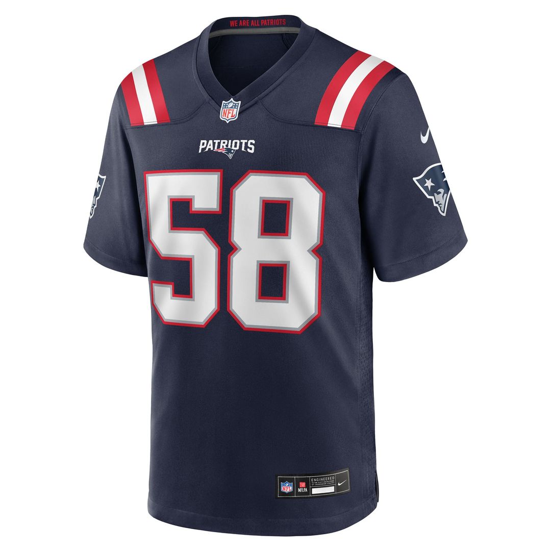 Men's New England Patriots Jared Wilson Nike  Navy Team Game Jersey