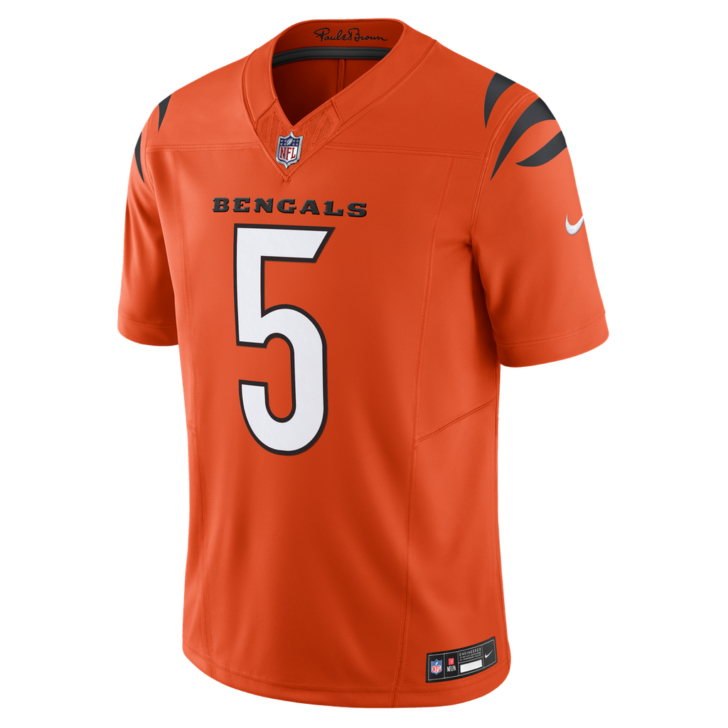 Men's Cincinnati Bengals Tee Higgins Nike Orange Vapor F.U.S.E. Limited Jersey