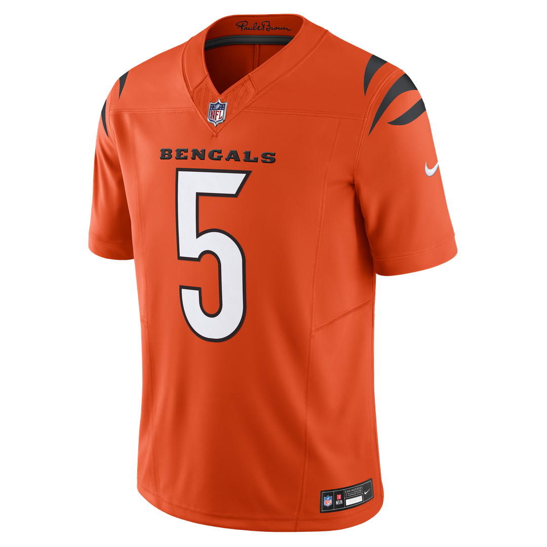Men's Cincinnati Bengals Tee Higgins Nike Orange Vapor F.U.S.E. Limited Jersey