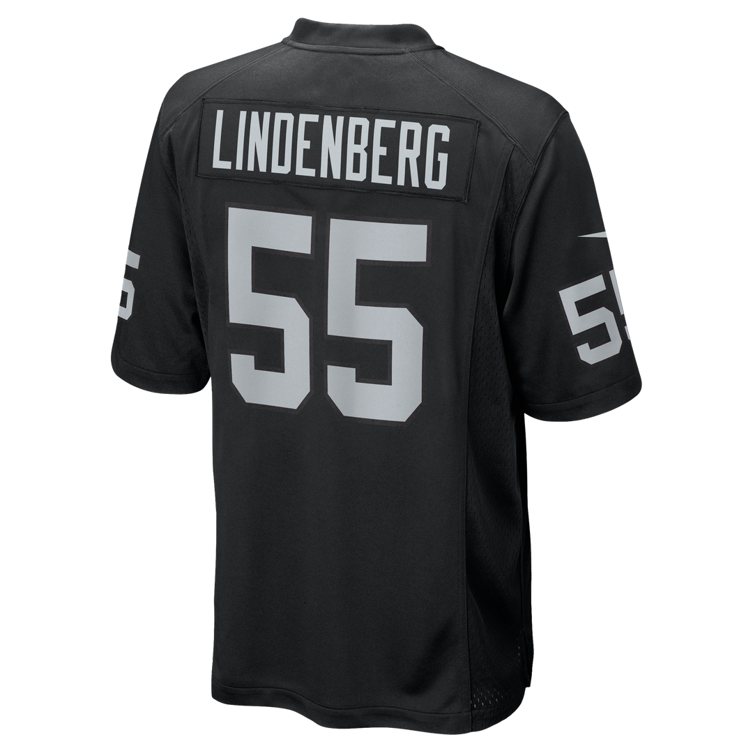Men's Las Vegas Raiders Cody Lindenberg Nike  Black Team Game Jersey