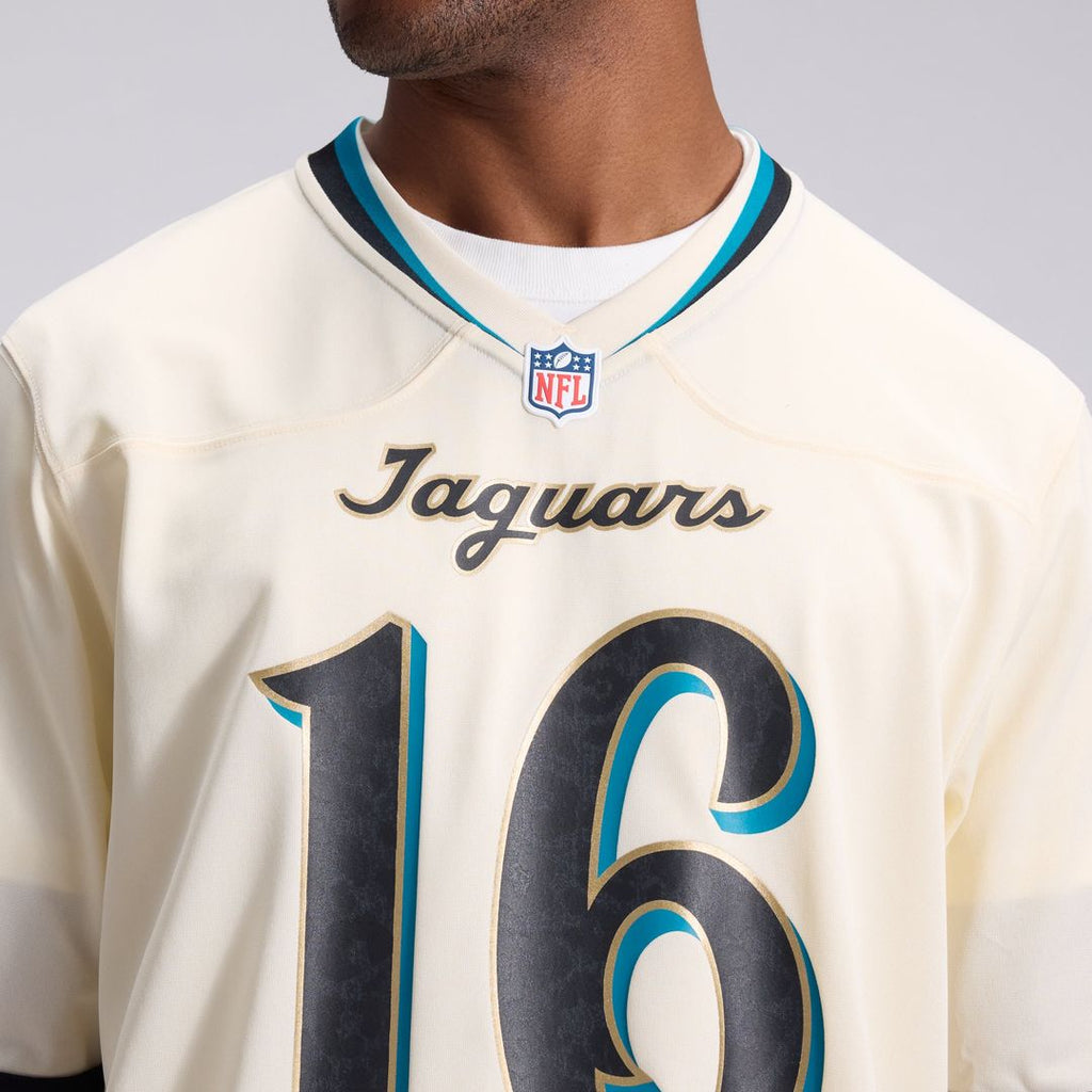Men's Jacksonville Jaguars Trevor Lawrence Nike Natural 2026 Rivalries Collection Game Jersey
