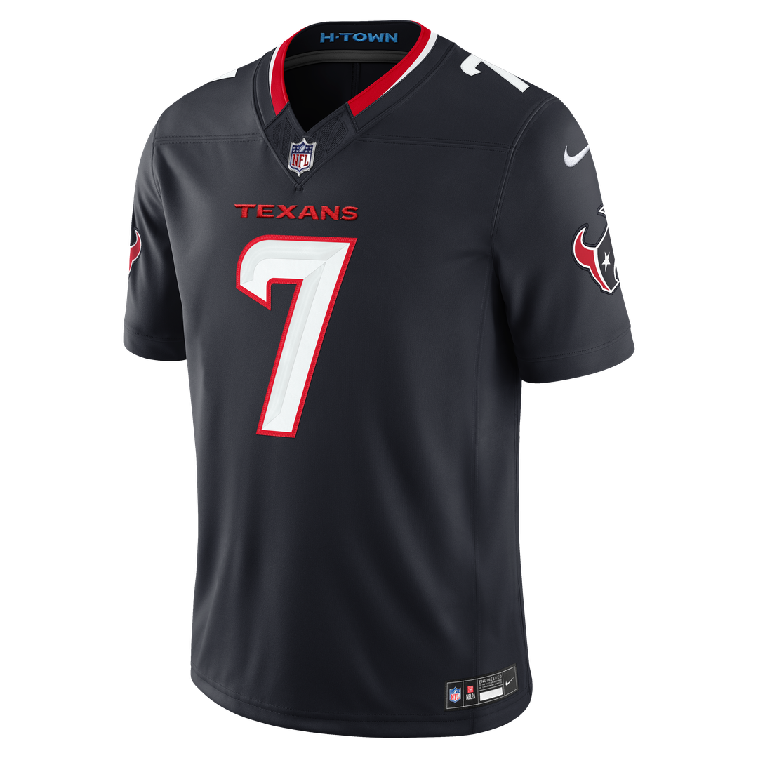 Men's Houston Texans C.J. Stroud Nike Navy Team Vapor F.U.S.E. Stitched Limited Jersey