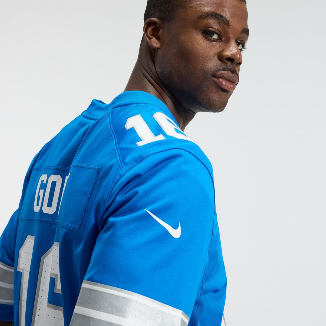 Men's Detroit Lions Jared Goff Nike Black 2nd Alternate Game Jersey