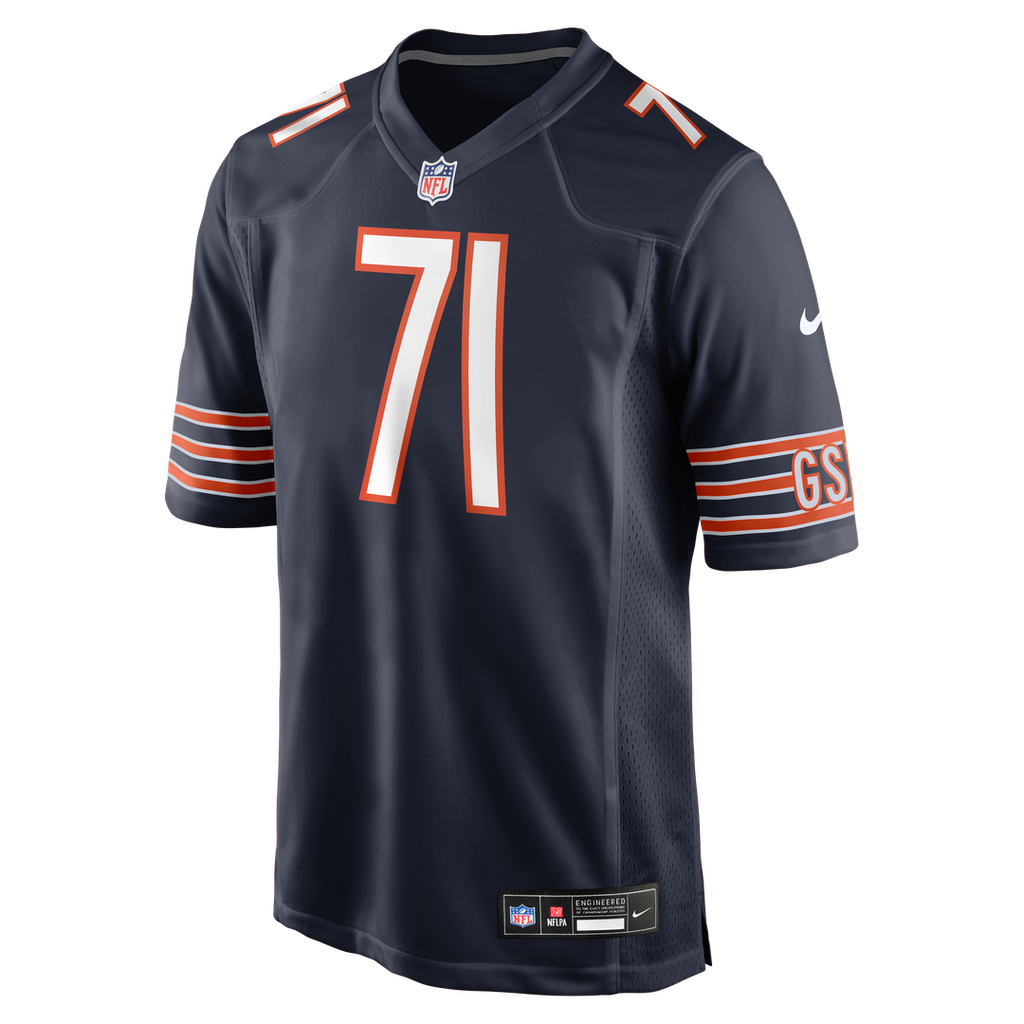 Men's Chicago Bears Ryan Bates Nike  Navy  Game Jersey