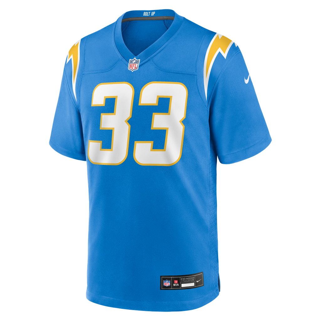 Men's Los Angeles Chargers Deane Leonard Nike Powder Blue Game Player Jersey