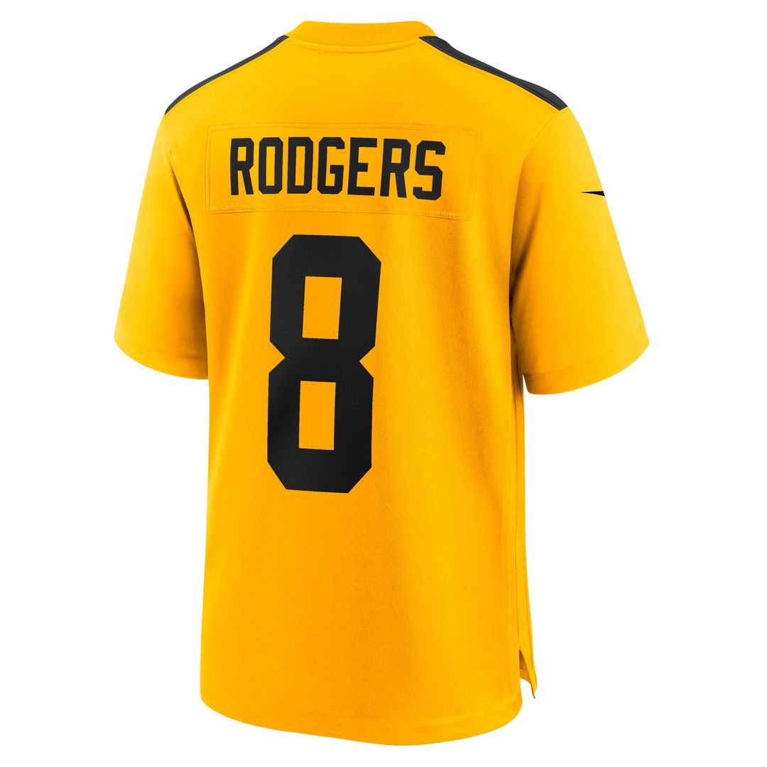 Men's Pittsburgh Steelers Aaron Rodgers Nike Gold Alternate 1933 Throwback Game Jersey
