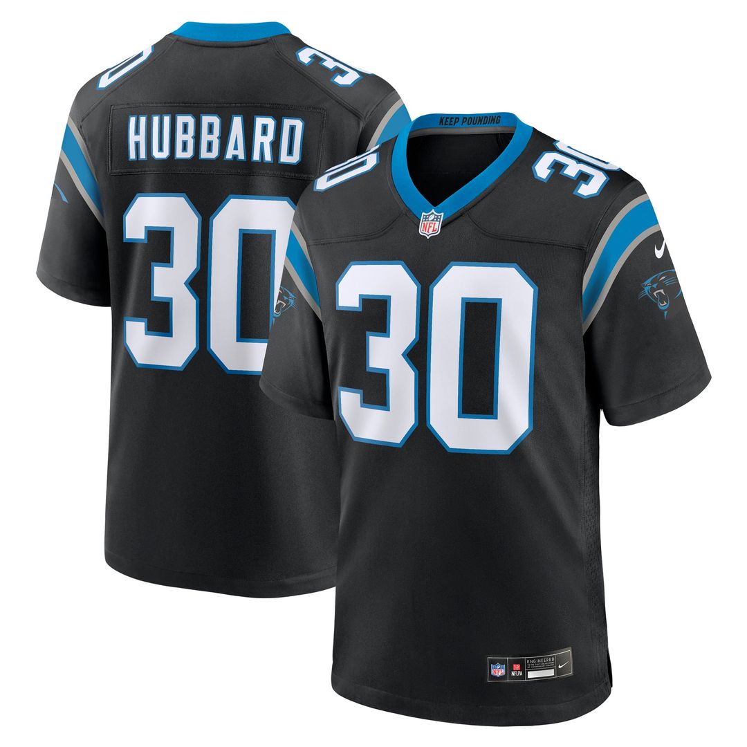 Men's Carolina Panthers Chuba Hubbard Nike Blue Alternate Game Jersey