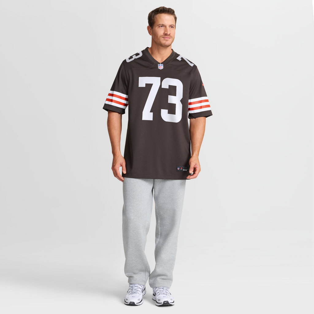Men's Cleveland Browns Joe Thomas Nike Brown Retired Game Player Jersey