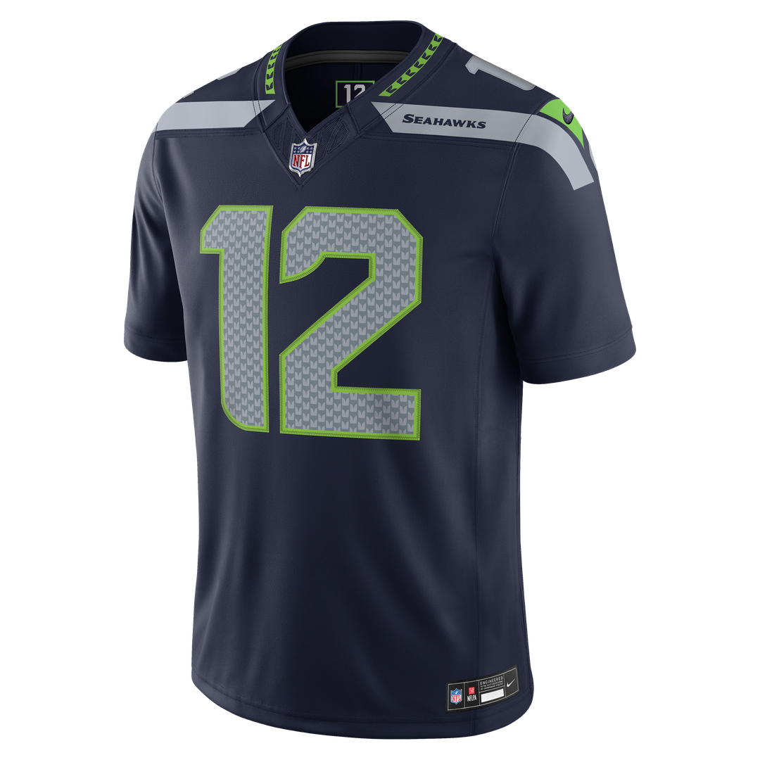 Men's Seattle Seahawks 12s Nike Royal Alternate Vapor F.U.S.E. Stitched Limited Jersey