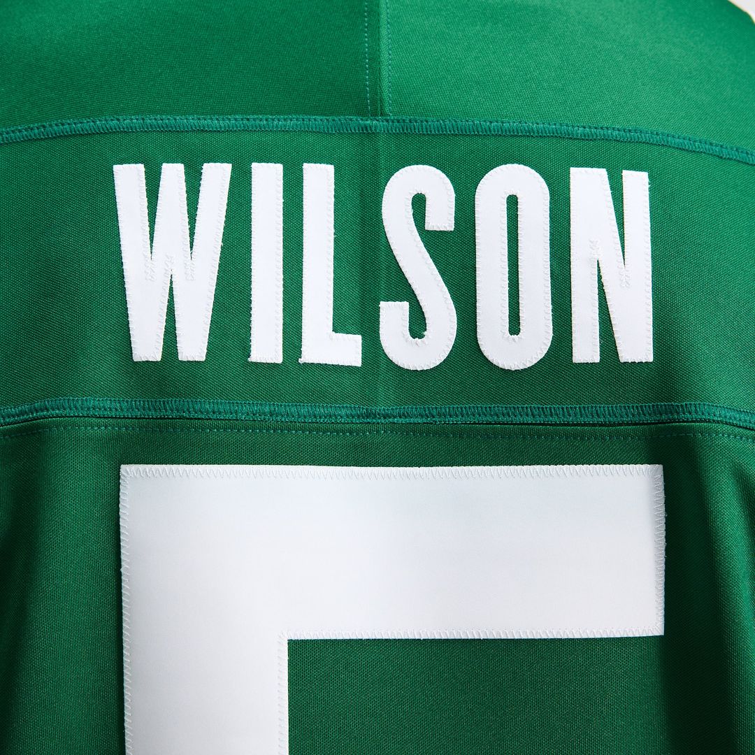 Men's New York Jets Garrett Wilson Nike Legacy Green Team Vapor F.U.S.E. Stitched Limited Jersey