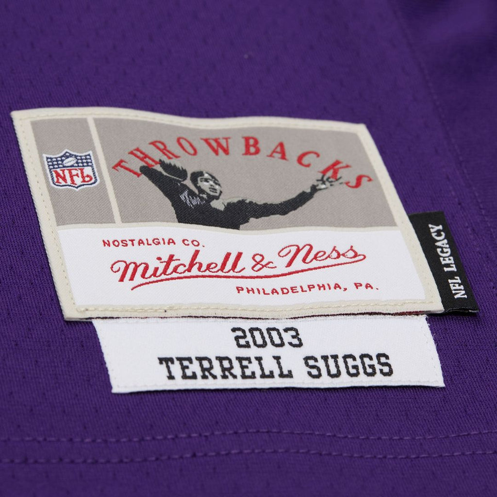 Men's Baltimore Ravens Terrell Suggs Mitchell & Ness Purple 2003 Legacy Replica Jersey