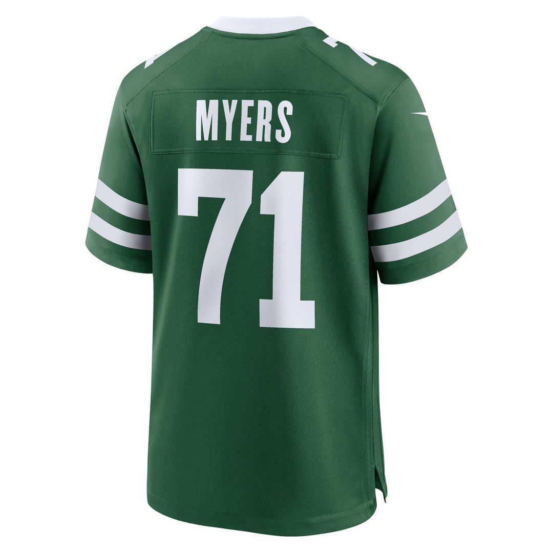 Men's New York Jets Josh Myers Nike Legacy Green Team Game Jersey