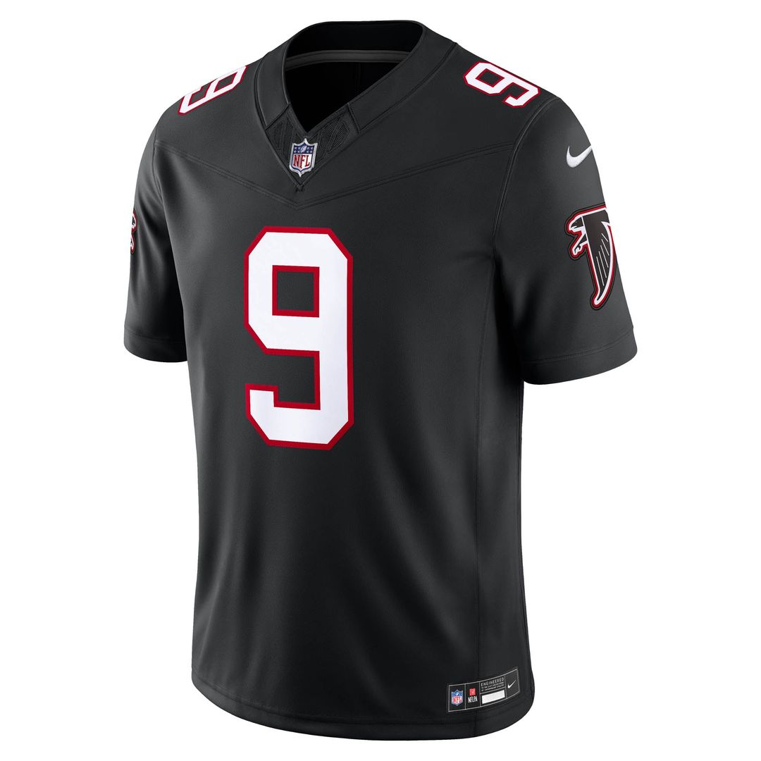 Men's Atlanta Falcons Michael Penix Jr. Nike Black Alternate Throwback Vapor F.U.S.E. Stitched Limited Jersey