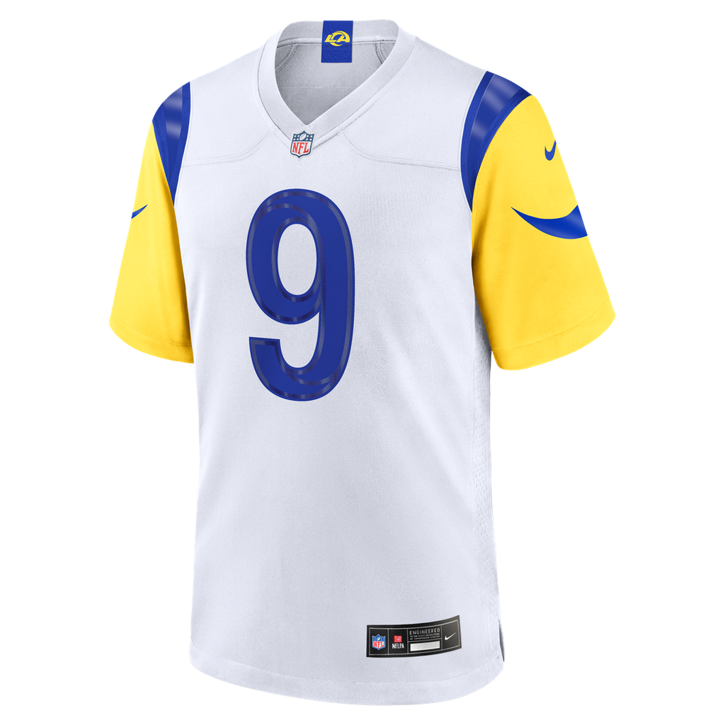 Men's Los Angeles Rams Matthew Stafford Nike White White Game Player Jersey