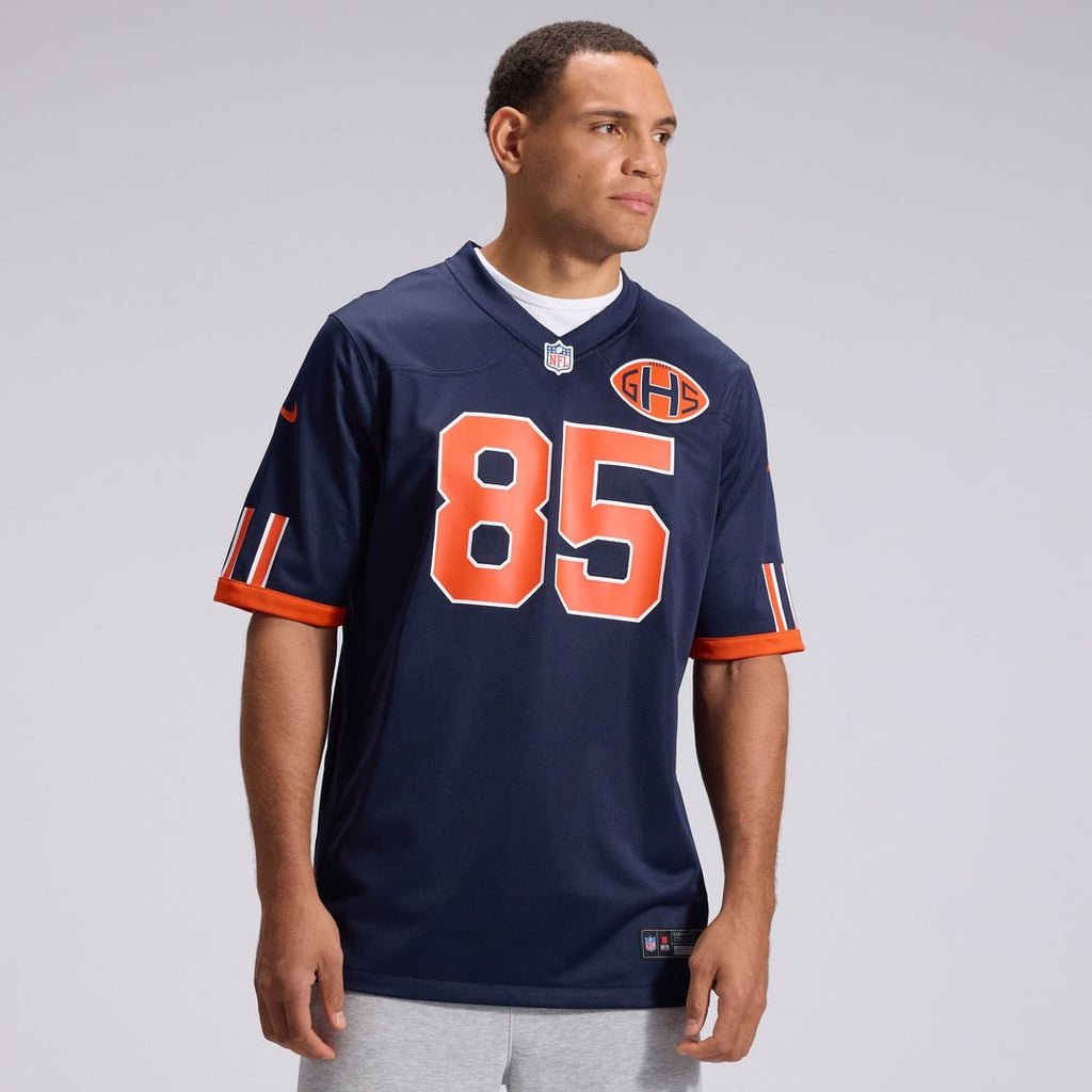 Men's Chicago Bears Cole Kmet Nike Navy 2026 Rivalries Collection Game Jersey