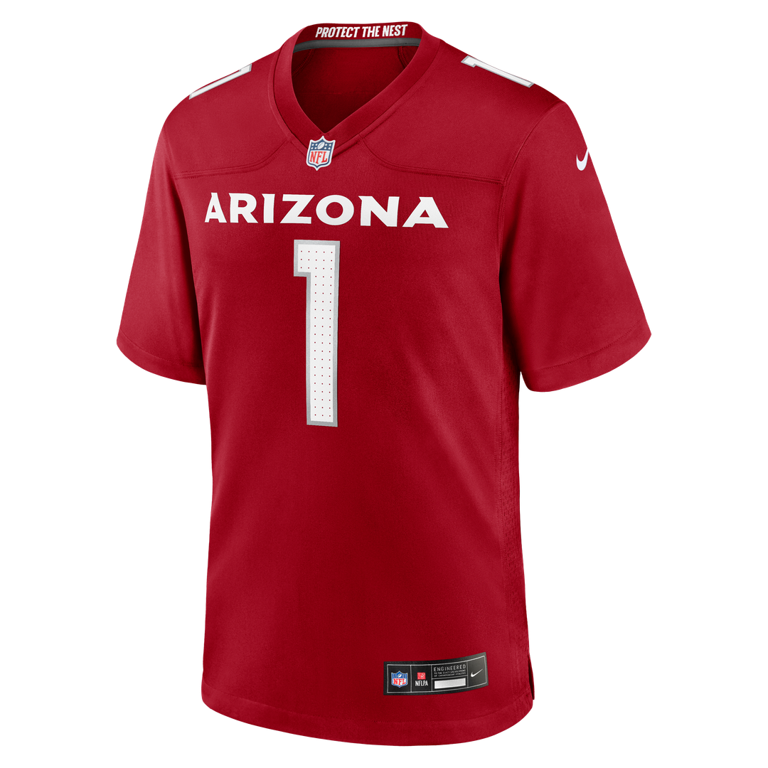 Men's Arizona Cardinals Number 1 Dad Nike Cardinal Game Jersey