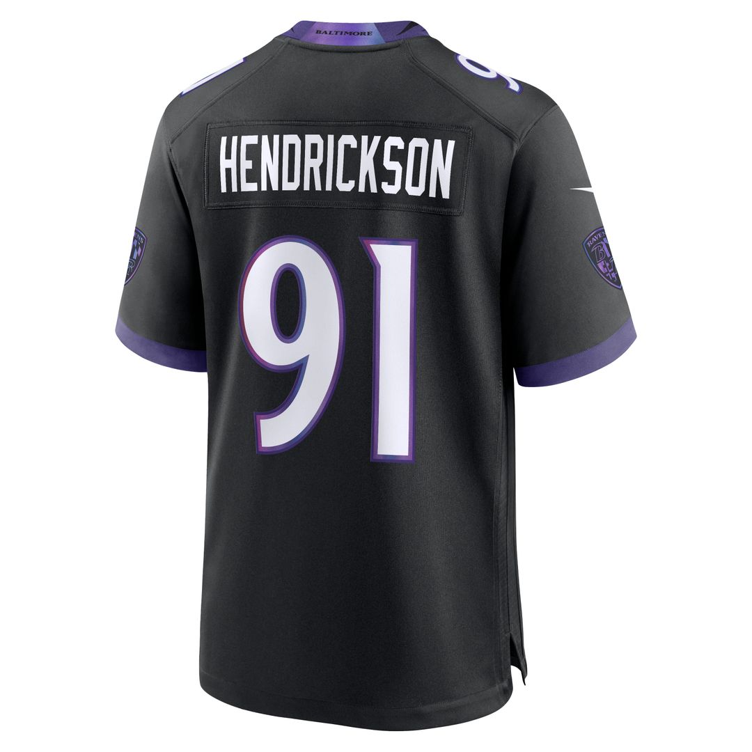 Men's Baltimore Ravens Trey Hendrickson Nike Purple Team Game Jersey