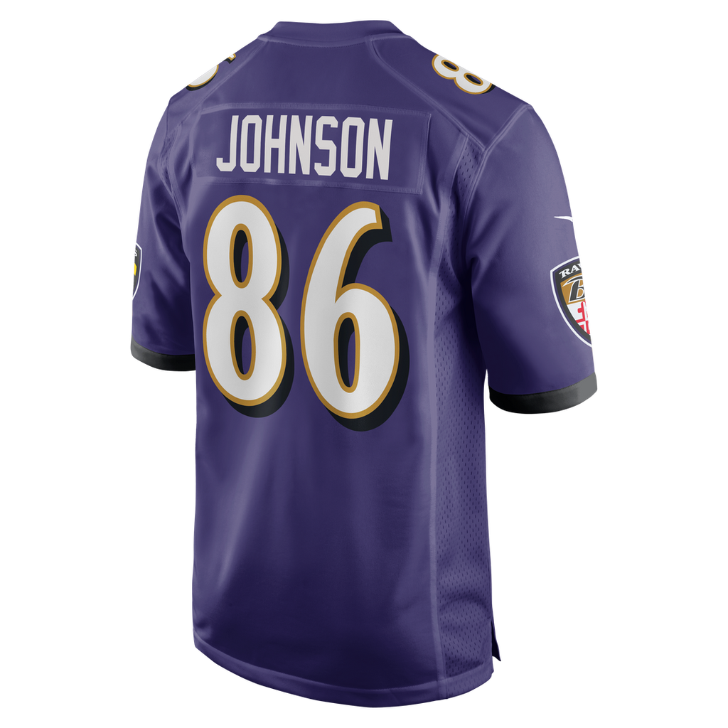 Men's Baltimore Ravens Cornelius Johnson Nike  Purple Team Game Jersey