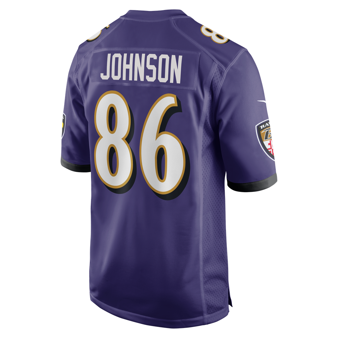 Men's Baltimore Ravens Cornelius Johnson Nike  Purple Team Game Jersey