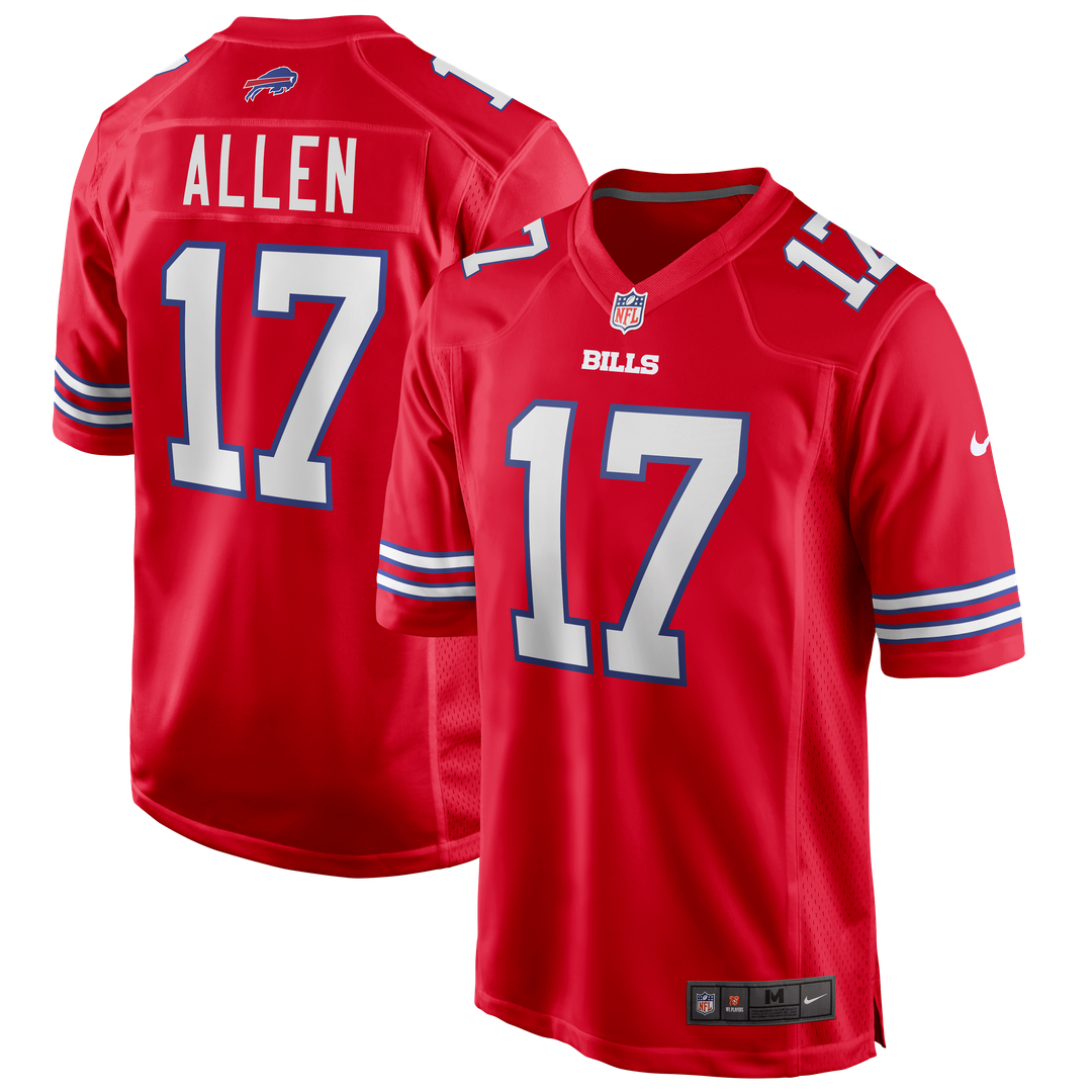 Men's Buffalo Bills Josh Allen Nike Red Alternate Game Player Jersey
